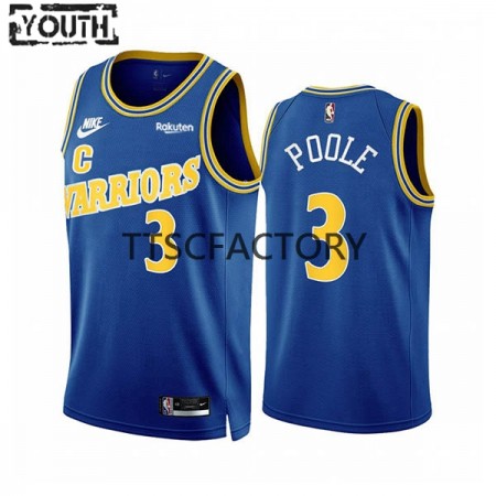 Dres Golden State Warriors Jordan Poole 3 Jordan 2022-23 Classic Edition Royal Swingman - Dječji